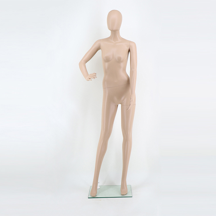 厂家直销韩版修长肤色女模少女小胸塑料模特礼服婚纱套装展示道具详情5