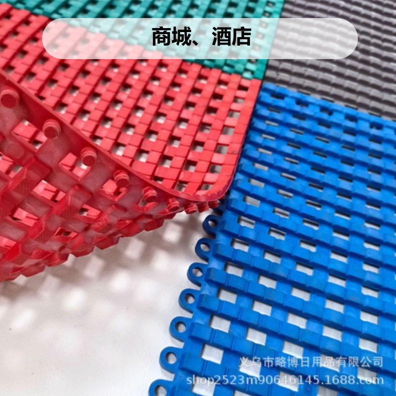 实色隔条拼接垫浴室防滑地垫卫生间淋浴房脚垫拼接垫洗澡泳池地垫详情2