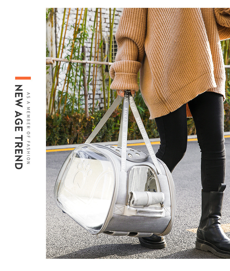 Pet bags, portable bags for going out, multi-purpose transparent space capsule hand-held cat bags, large-capacity two small cat backpacks pic 10