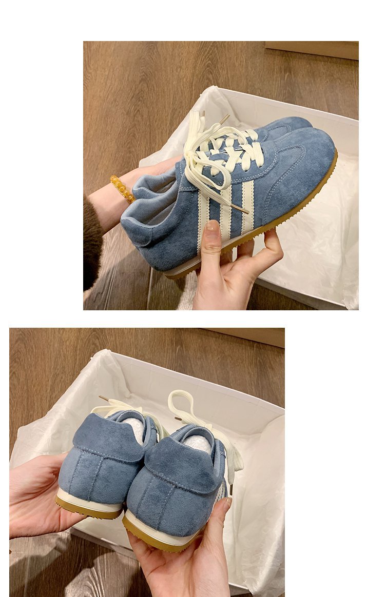 复古红色德训鞋女款小白鞋2025新款休闲板鞋运动厚底阿甘鞋详情29