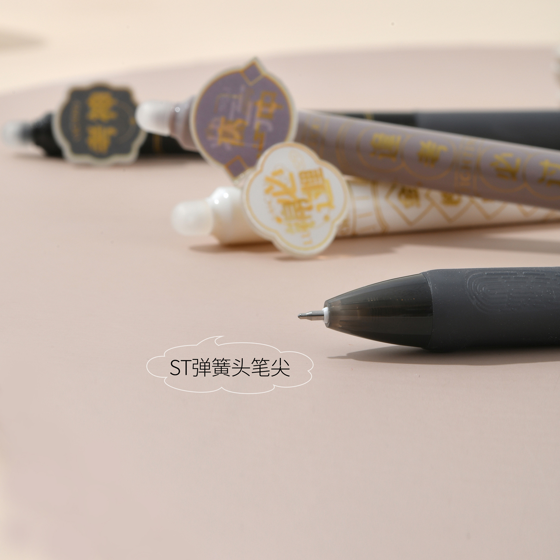Chenxi Jinbang Dingming Erasable Pen, creative grating gel pen, ST pen tip, blue pen core, 0.5mm, student stationery pic 11