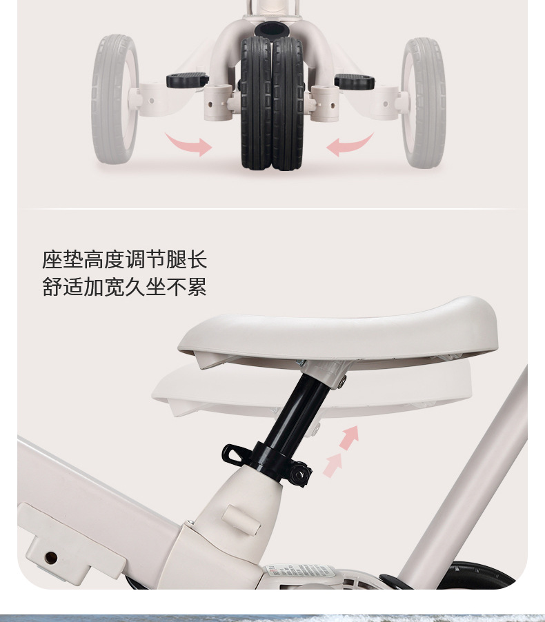 Drift儿童三轮车多功能手推车大型遥控汽车童车12寸详情10