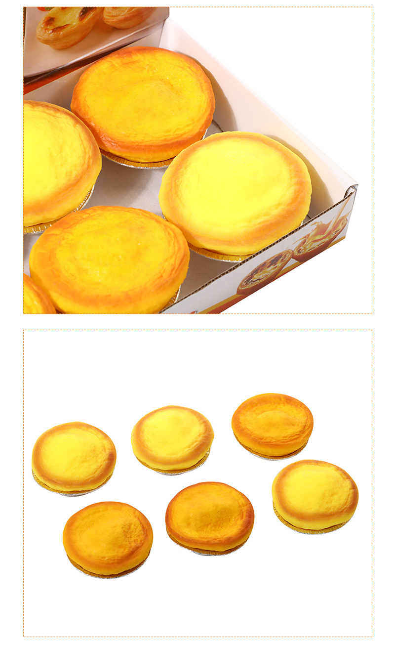 Venting egg tarts, squeezing and pinching fun, small toys, street stall, stress-relieving, flour egg tarts, fun and novel, unique and funny, stress-relieving pic 10