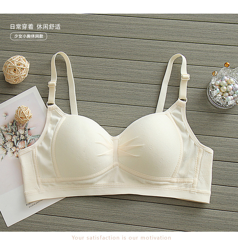 纯棉薄款内衣女大学生初中生高中生女孩小胸聚拢防下垂少女文胸罩详情14