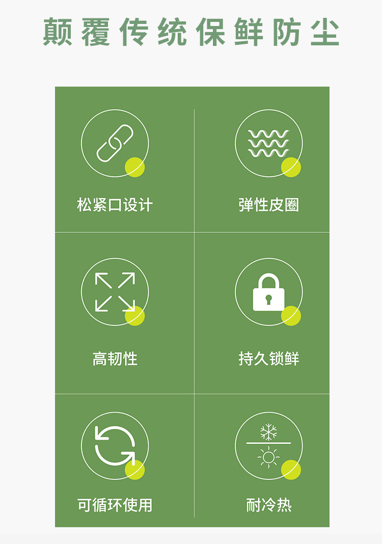 一次性保鲜袋食品级PE保鲜膜碗罩家用经济装保鲜膜套松紧口袋子详情3