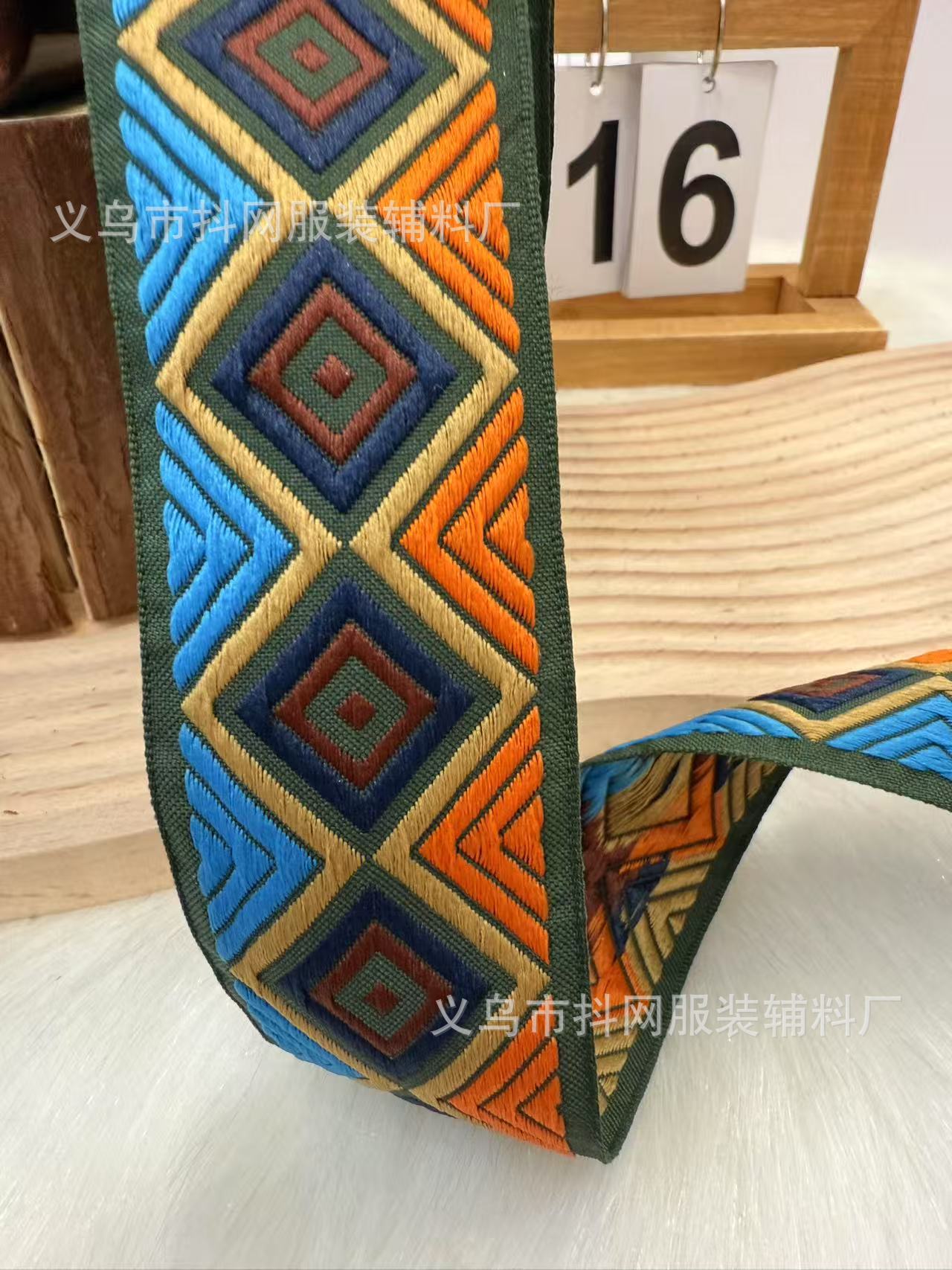 2cm-5cm Ethnic-style jacquard embroidery webbing, diy home textiles, performance costumes, decorative accessories, gift box packaging wholesale pic 8