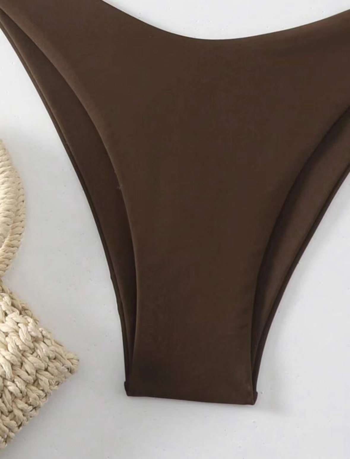 2026 New European and American strappy bikini swimsuit for women, solid color two-piece set, sexy split swimsuit cross-border pic 8