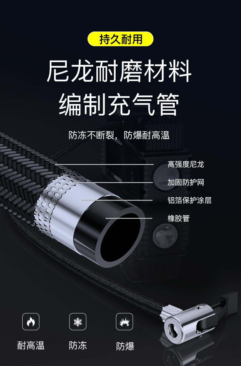 车载充气泵12V双缸大功率汽车轮胎打气泵便携式车用冲气泵打气筒详情7