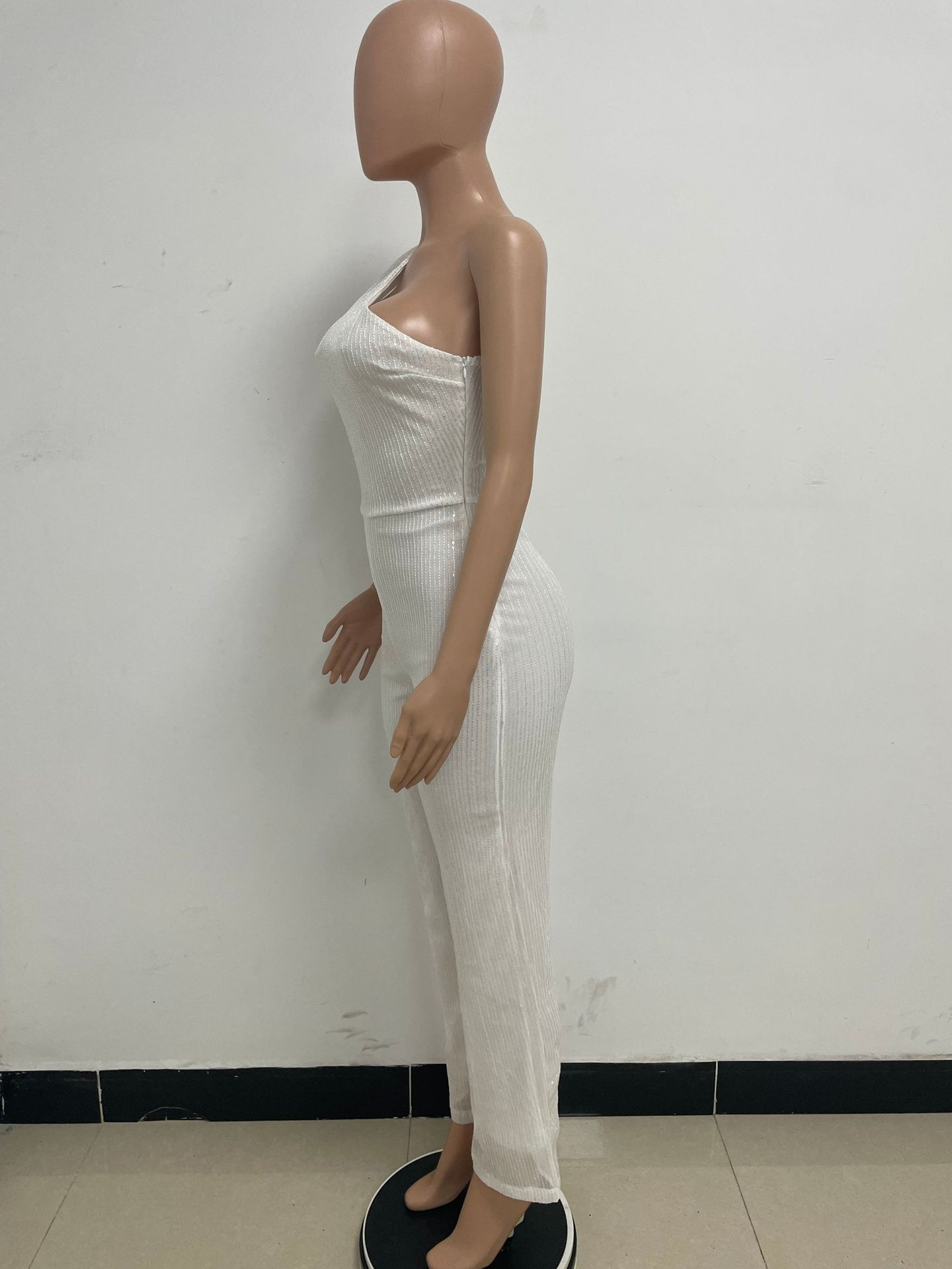 新中式无袖连体衣独立站夏季单肩亮片连体裤女批发详情75