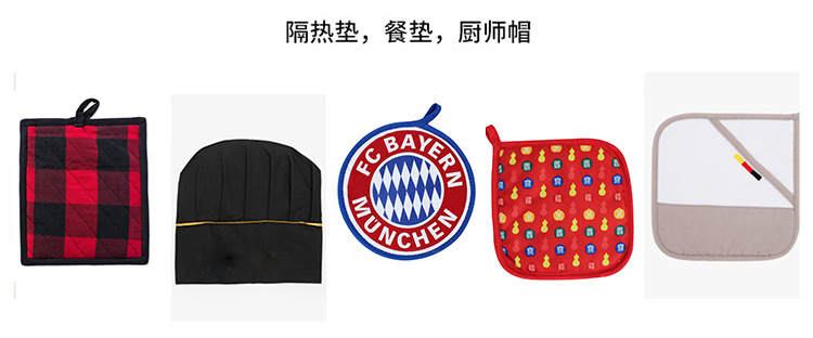 灰色条纹点胶手套，隔热微波炉手套，支持定制详情25