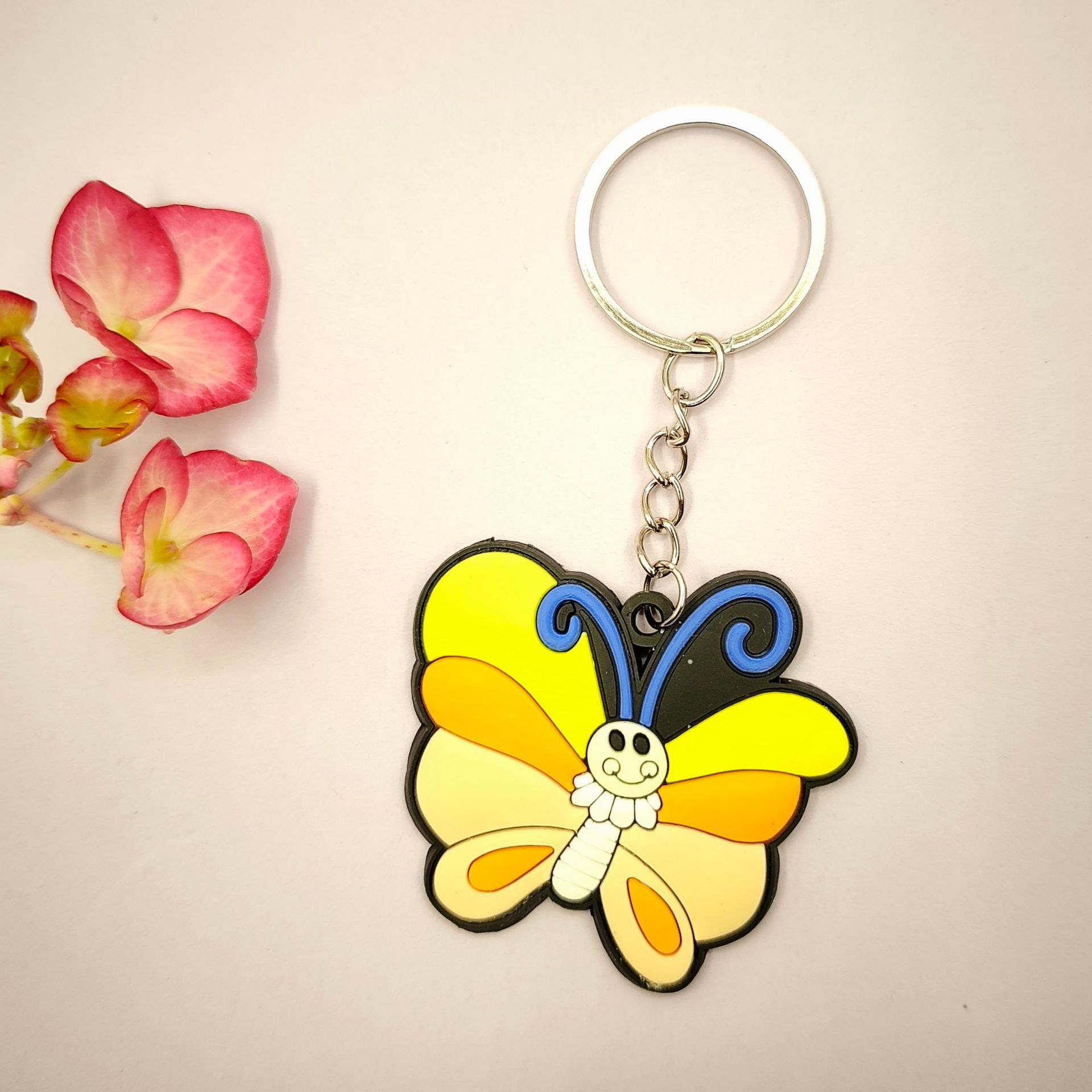 跨境热卖蝴蝶软胶钥匙扣儿童钥匙扣幼儿园小学生开学日分享详情18