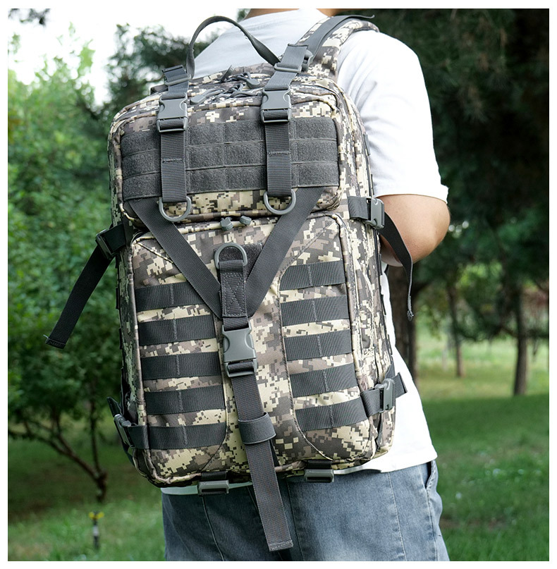跨境战术包野外露营包登山包迷彩双肩包大容量高级感户外徒步背包详情17