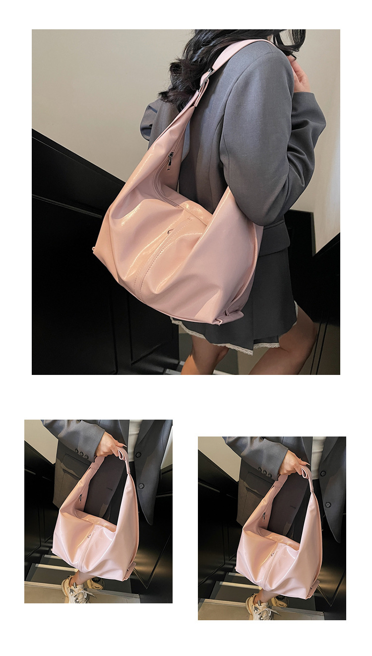 大容量腋下包女2025新款春夏季休闲百搭单肩斜挎包流行通勤饺子包详情25