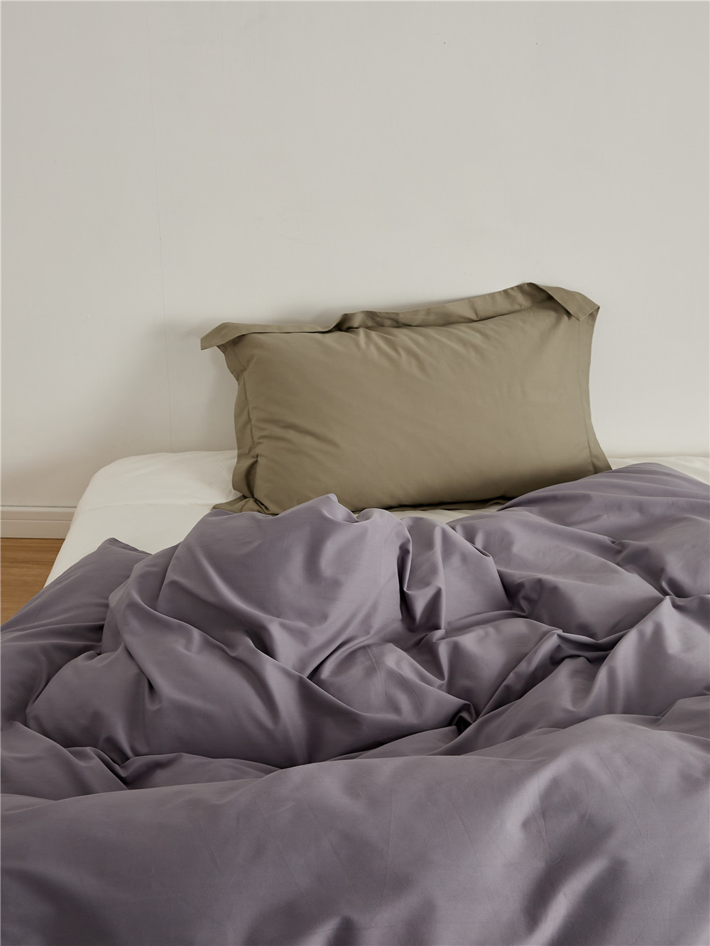 Long-staple cotton single item, all-cotton brushed quilt cover bed, simple pigment color pure cotton autumn and winter 1.8m bedding pic 51