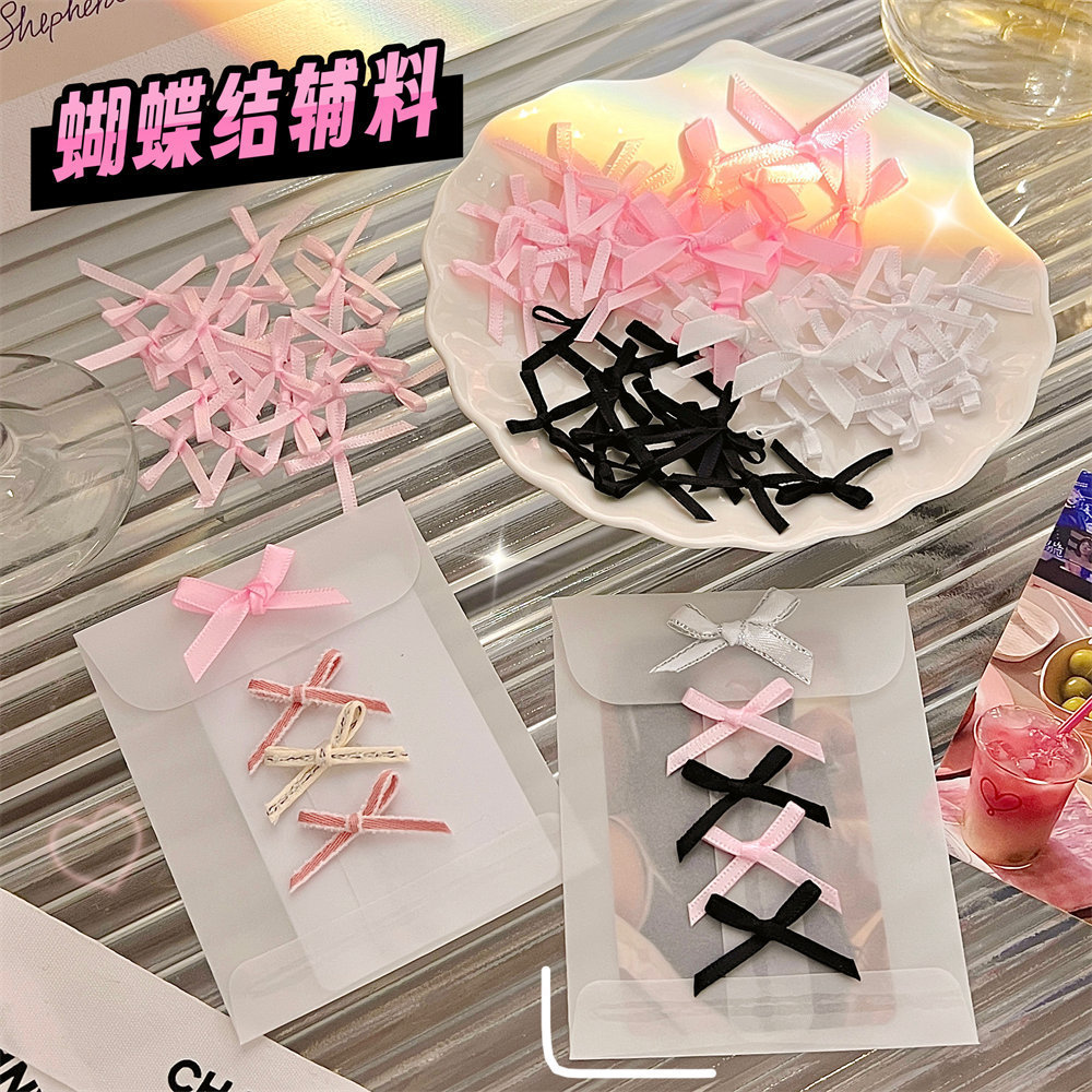 The new DIY small bow accessories are paired with card packaging materials, small card packaging decorations, small accessories and auxiliary materials pic 43