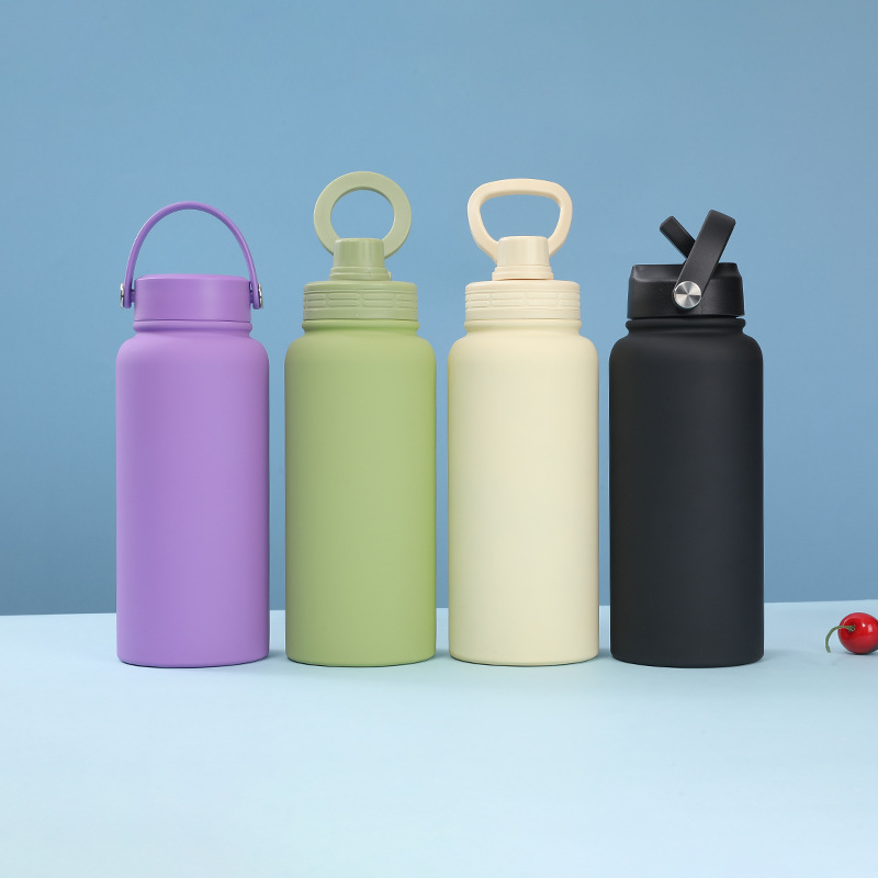 New cross-border 1L American insulated cup, large-capacity wide-mouth insulated cup, portable outdoor vacuum sports water bottle and water cup pic 14