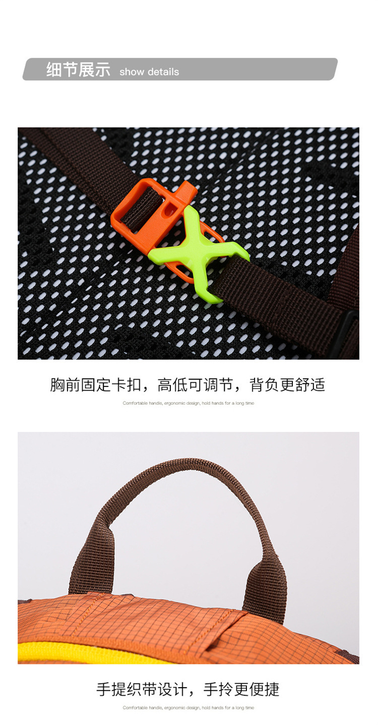 新款户外尼龙双肩包大容量防水休闲旅行背包详情24