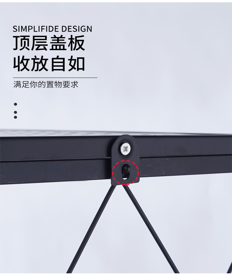 Vertical non-installation folding storage rack, kitchen multi-layer storage rack, bathroom movable storage and storage rack pic 10