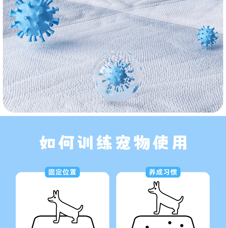亚马逊狗尿片宠物尿垫大量批发一次性吸水除臭狗狗加厚隔尿垫用品详情10