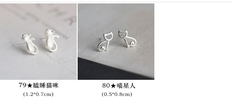 S925纯银韩国个性冷淡风小耳钉女简约创意气质学生百搭耳环耳饰品详情27