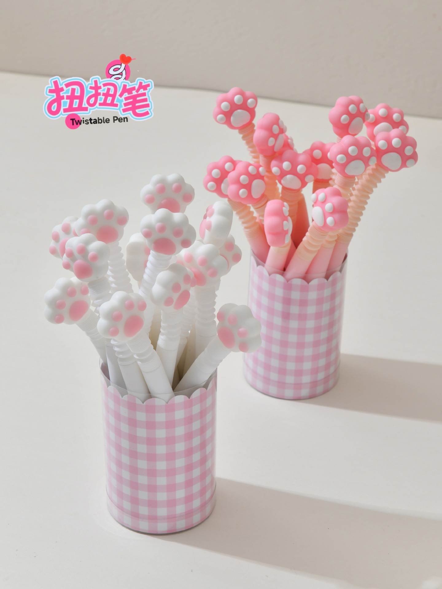新品花朵扭扭中性笔小学生解压高颜值创意文具签字笔毛线花工艺品礼品详情15