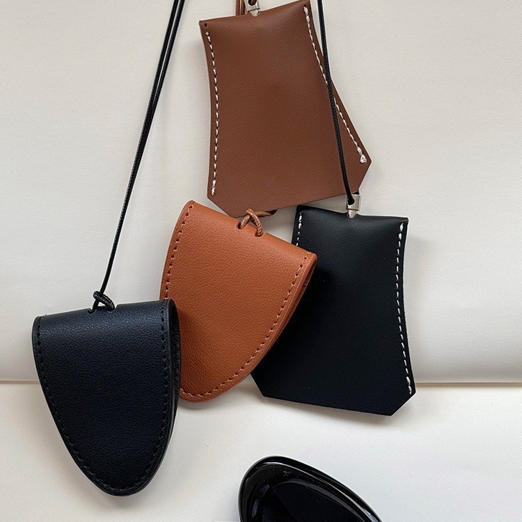 长款皮质抽拉钥匙包穿搭挂件挂脖皮牌项链挂眼镜钥匙扣小众配饰潮详情9