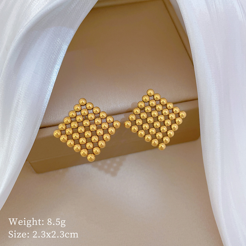 【通体钛钢】贝母幸运草极简风耳钉冷淡男女耳环个性气质宴会耳饰详情42