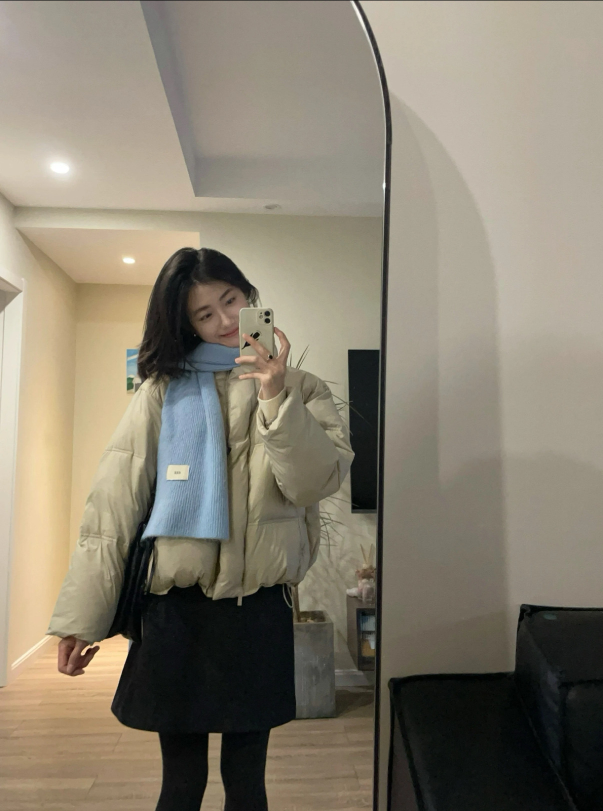 Four Beauties Slimming 100% short plush woolen A-line short skirt for women 25 winter New minimalist half skirt 9442 pic 32