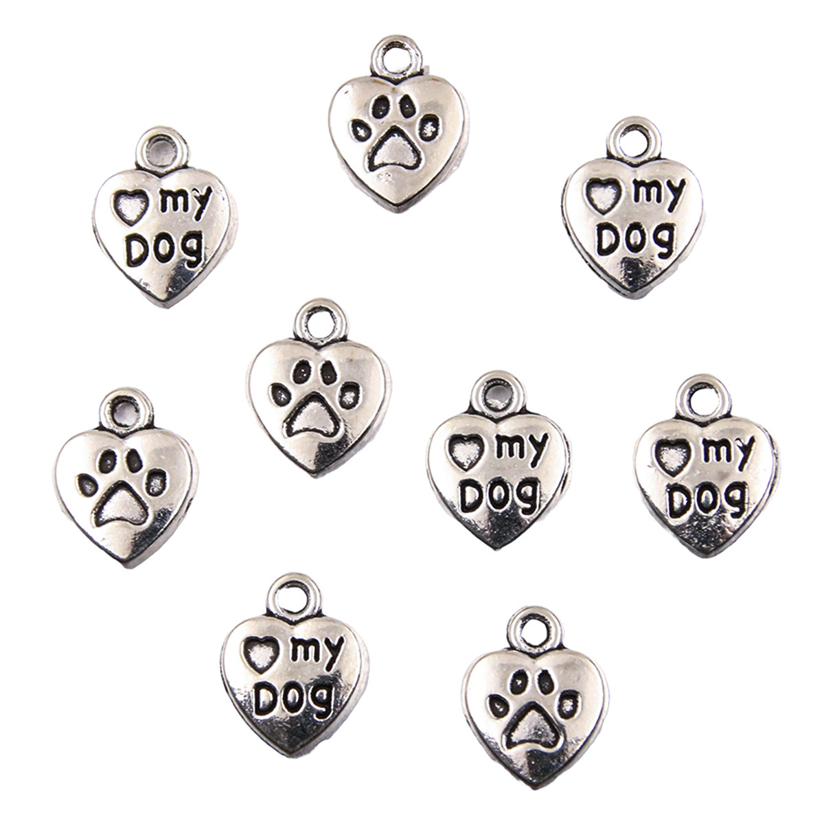 45款ins风爱心吊坠爆款diy合金镂空love魅力手工项链手链饰品配件详情10