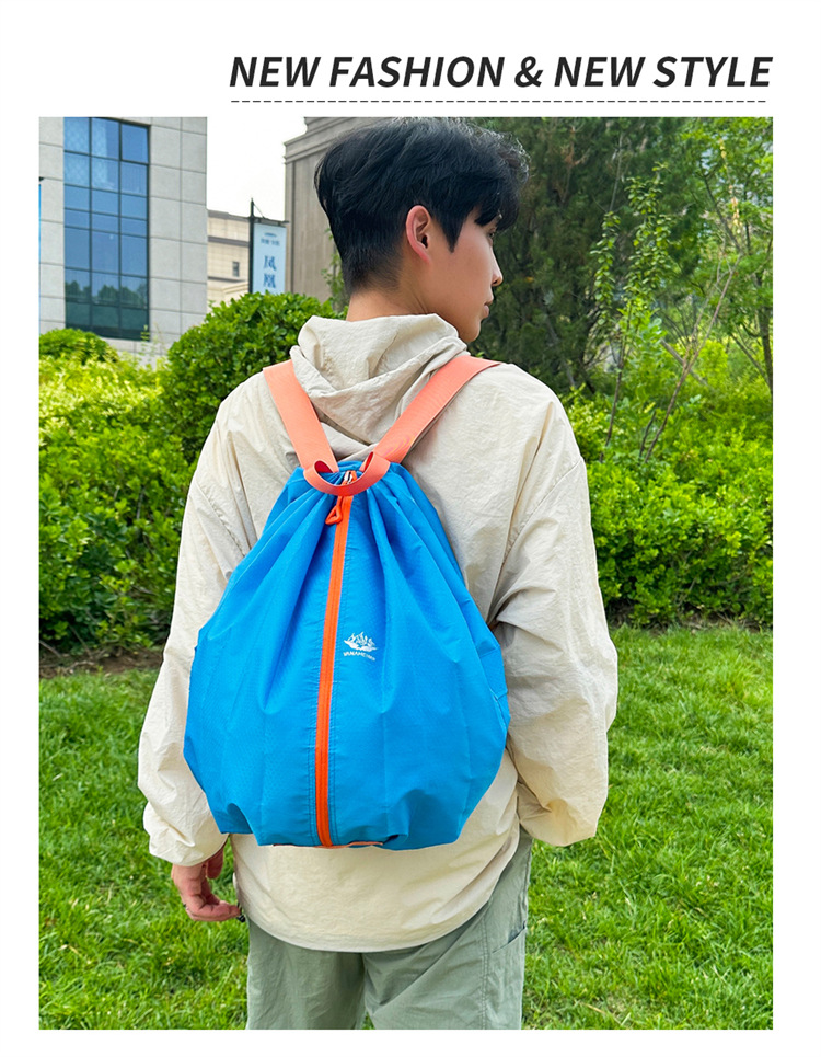 Yitu Warner Heim backpack, foldable portable storage bag, large capacity basketball bag, drawstring bag, drawstring backpack pic 14