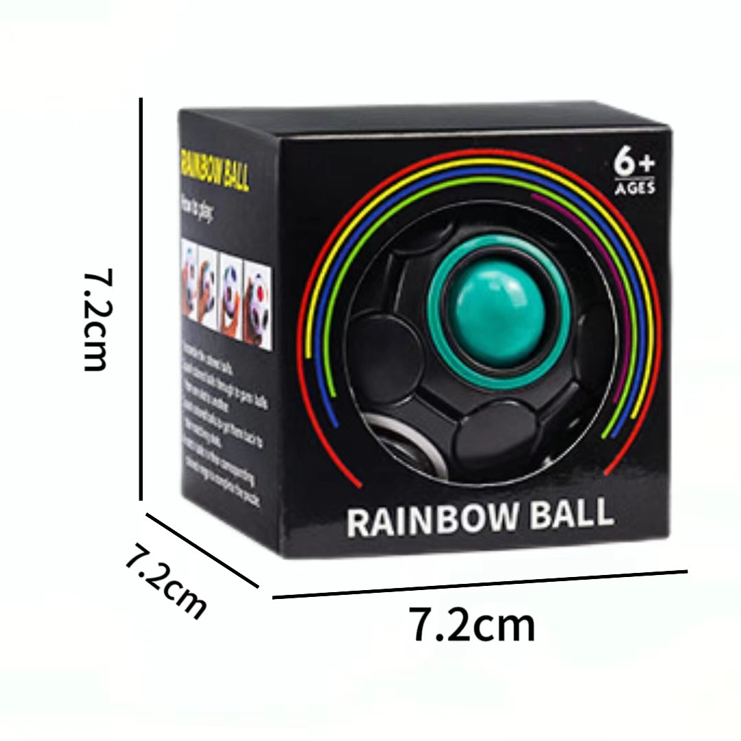 跨境益智指尖魔方小足球玩具魔力12孔彩虹球减压智力按压玩具详情2