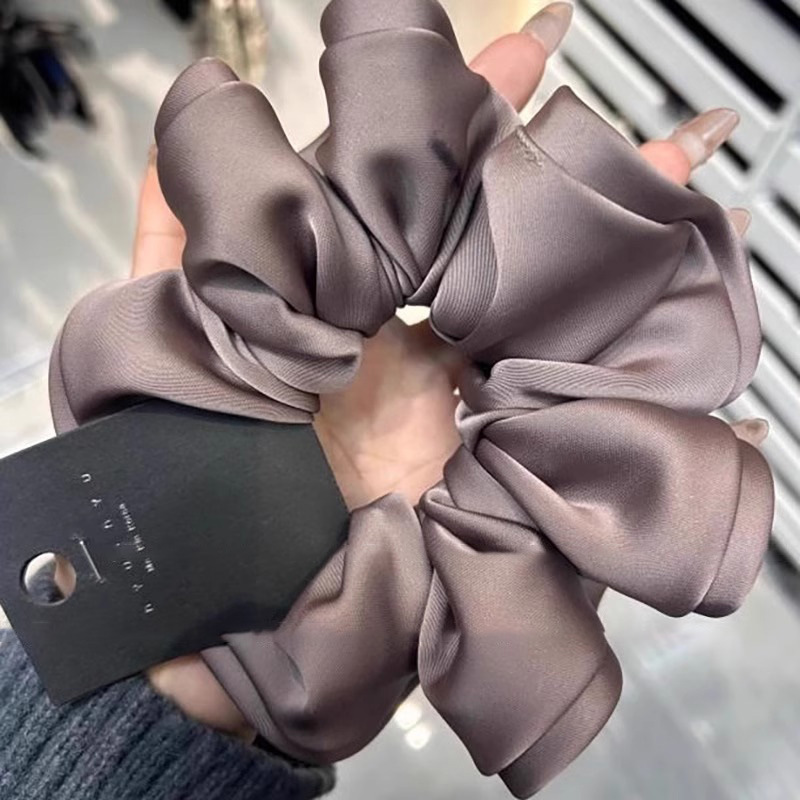 2025新款网红黑色缎面大肠发圈女头绳丸子头扎发饰头花发饰品详情10