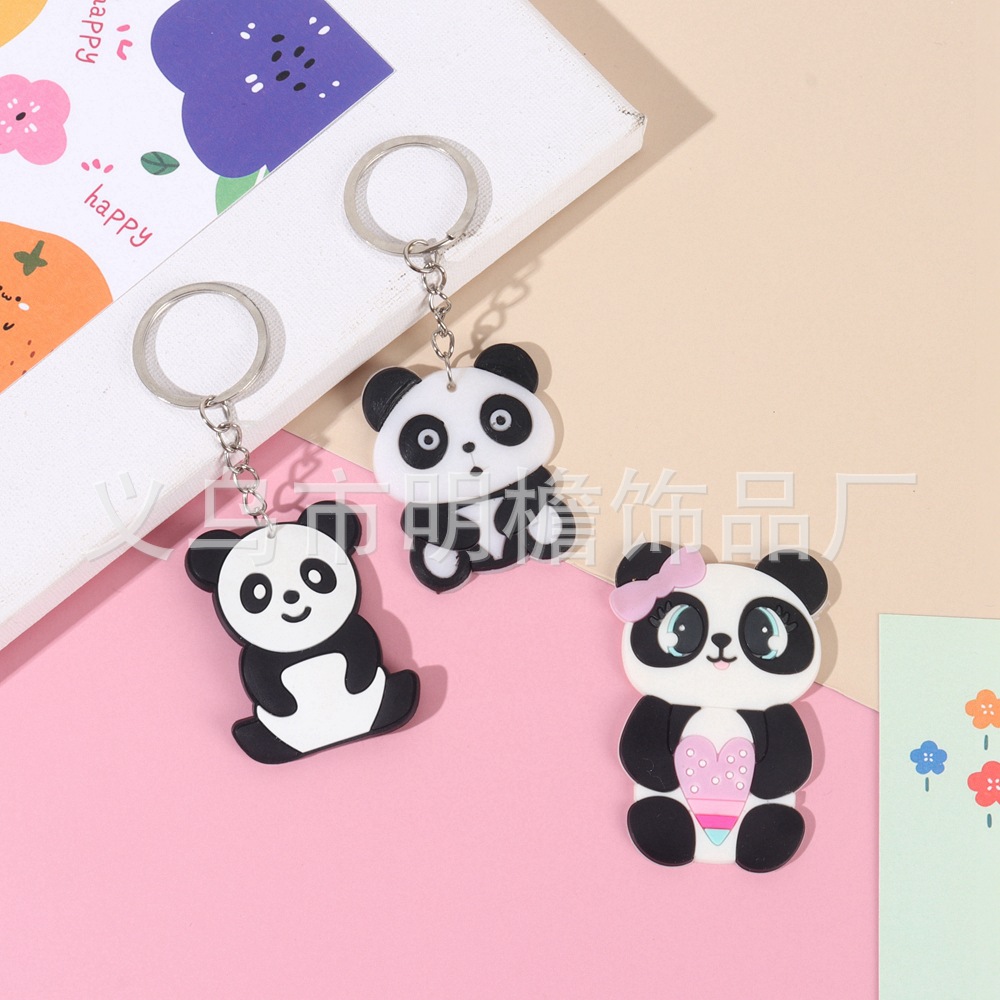 厂家直销新款PVC卡通钥匙扣小礼品卡通动物钥匙扣汽车钥匙扣批发详情2