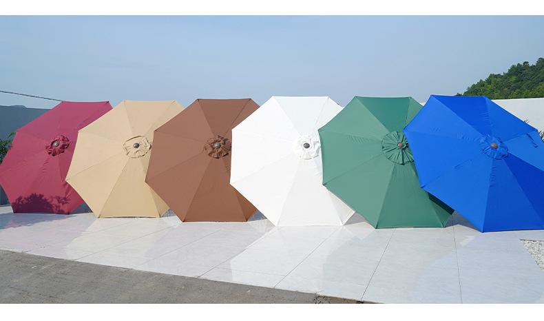 工厂直发2米7户外遮阳伞摆摊太阳伞中柱伞庭院伞单顶双顶详情15