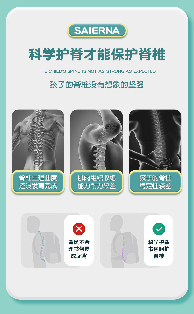 批发2023小学生书包男儿童书包女1-3-6年级书包印制可加字印logo详情7