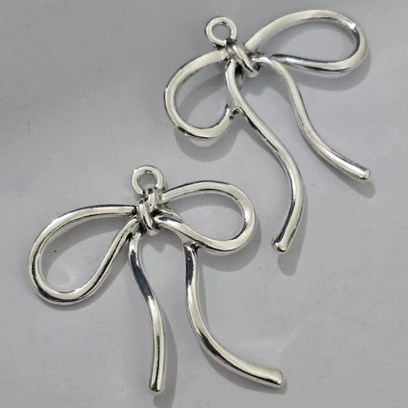 DIY jewelry accessories, zinc alloy bow tie pendants, exaggerated and simple large bow tie pendants wholesale pic 2