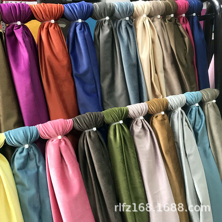 现货供应荷兰绒丽丝绒布束口袋玩具包包家纺抱枕地毡服装面料详情4