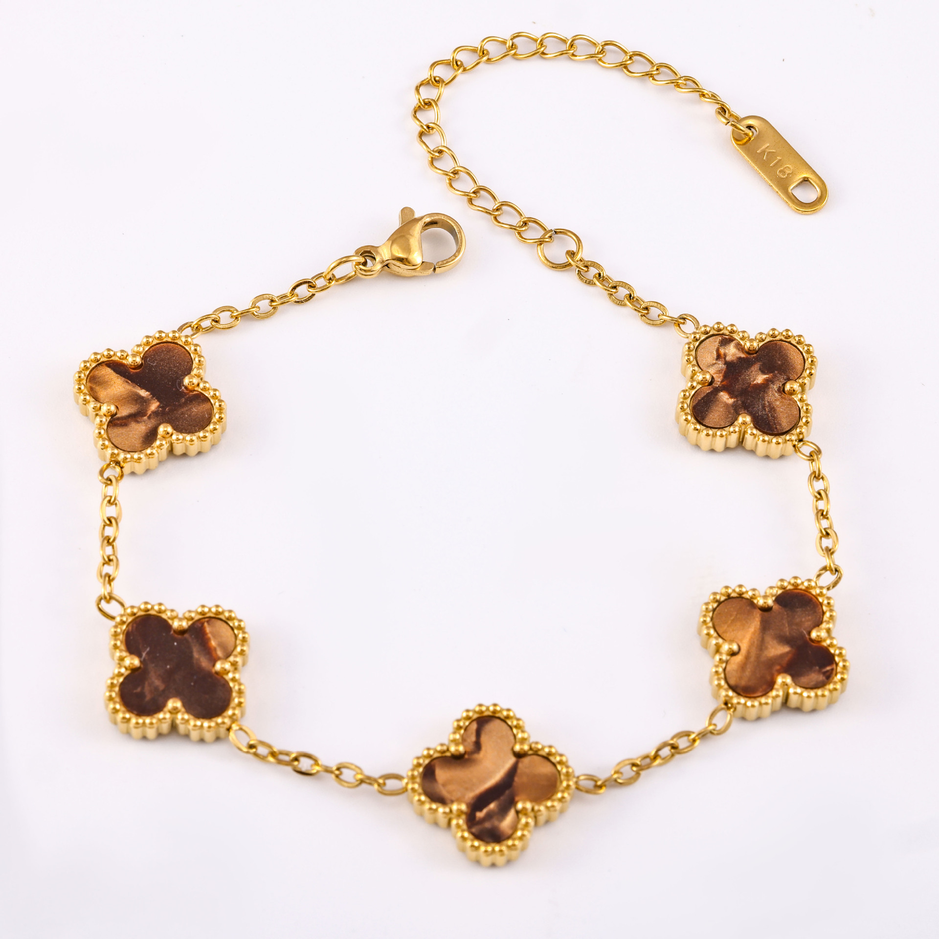 Best-selling four-leaf clover bracelet, titanium steel bracelet, versatile lucky four-leaf clover and four-flower bracelet jewelry, cross-border exclusive wholesale pic 10