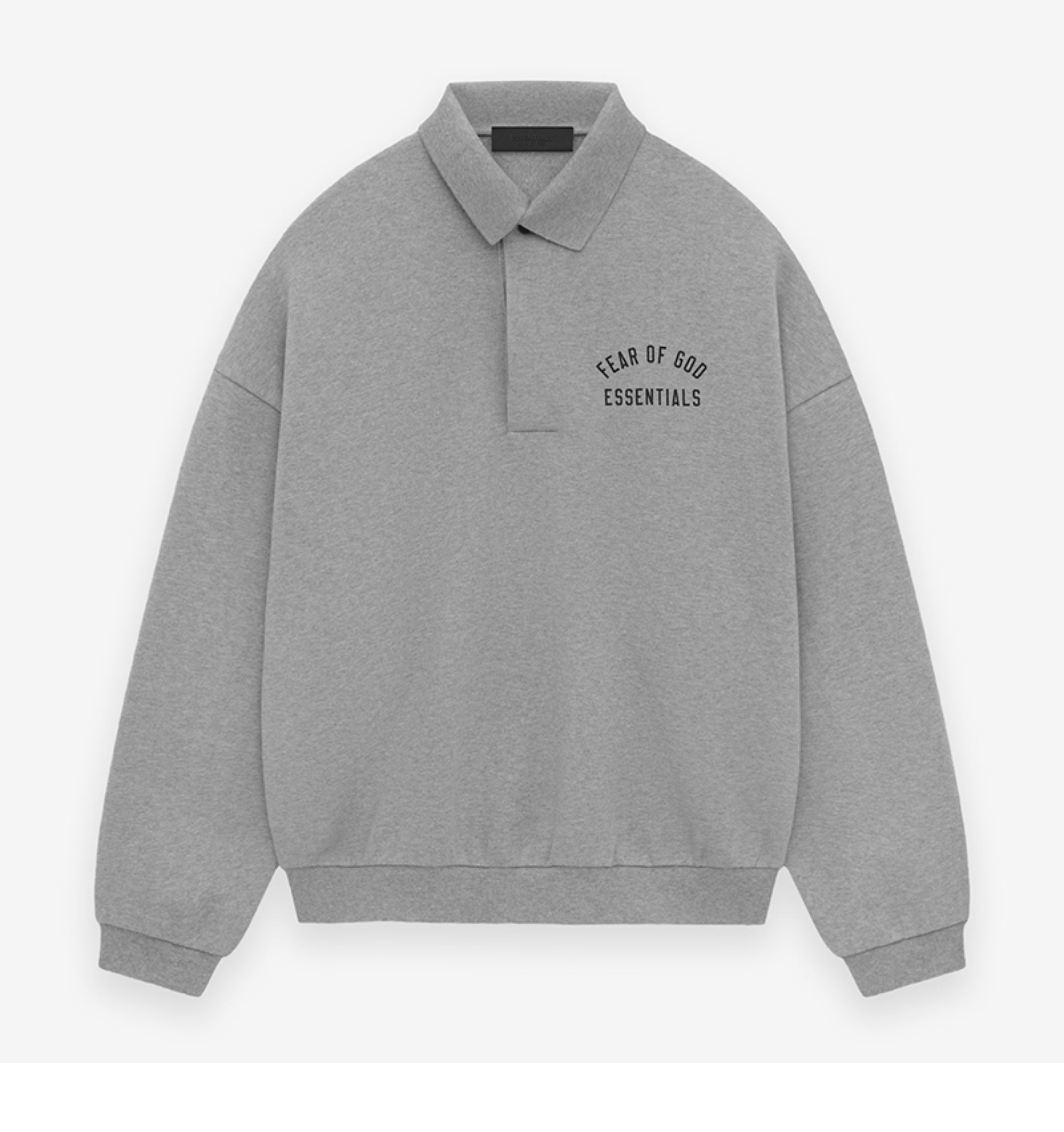 高品质24FALL复线ESSENTIALS HHH美式秋冬加绒潮POLO长袖卫衣男女详情7