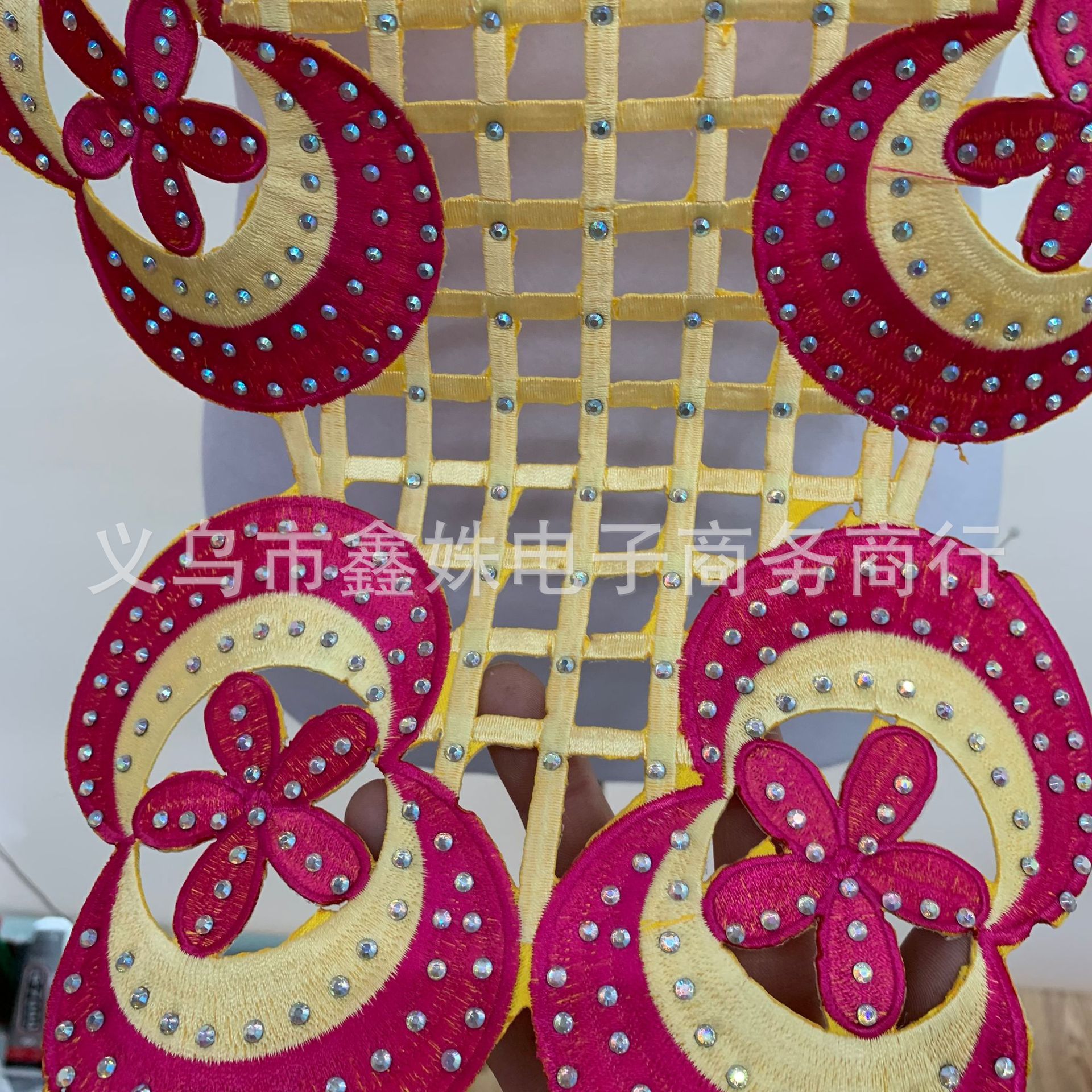 Embroidery, rhinestone and diamond fabric with adhesive backing decoration for foreign trade clothing accessories pic 6