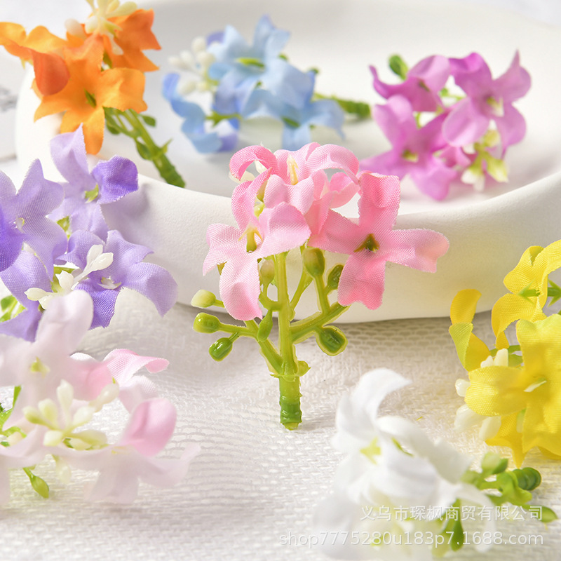 仿真桂花花头 diy十字花假花 簪花头饰材料配件 家居礼盒装饰花艺详情2