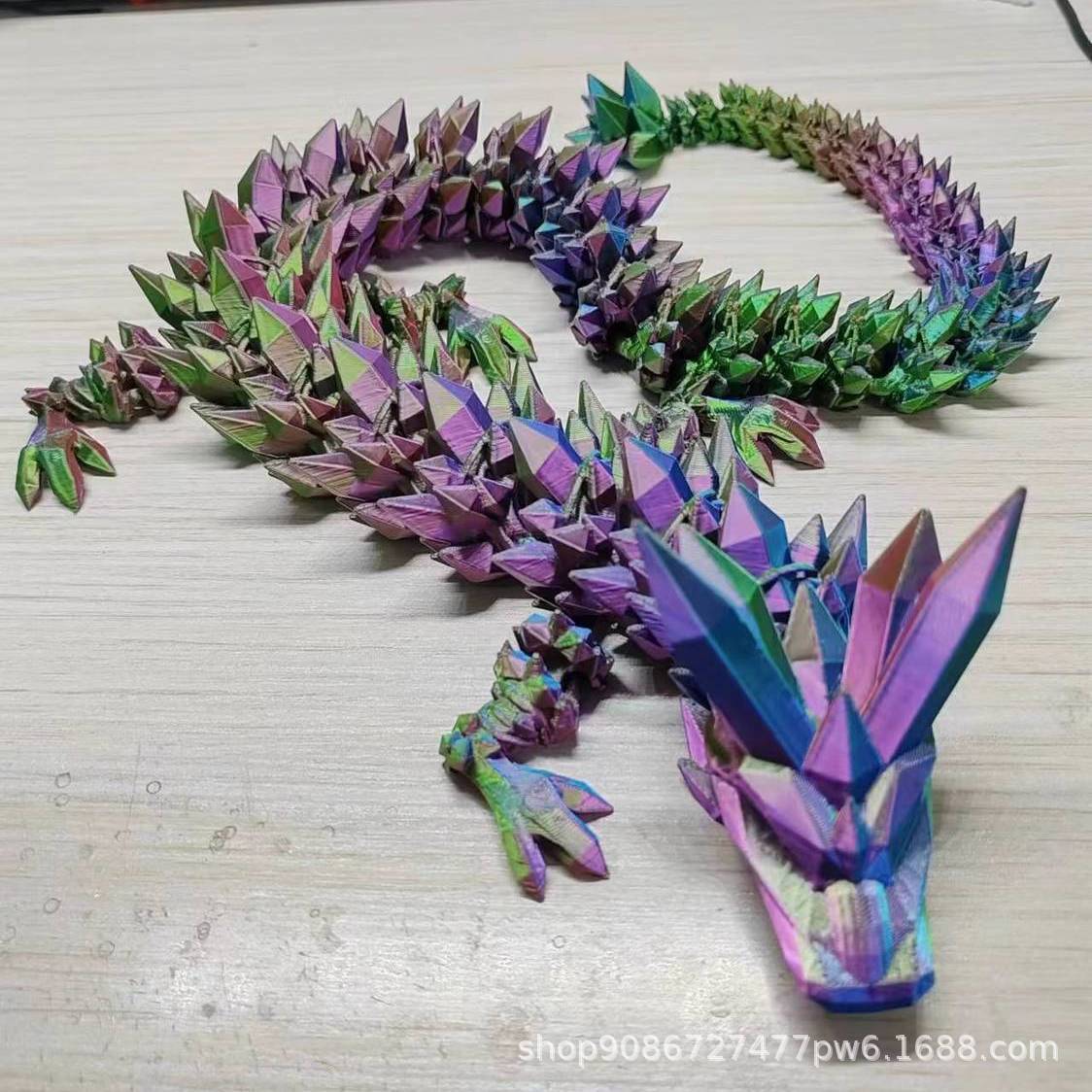 3D打印可动水晶龙蛋套摆件关节灵活儿童玩具龙年礼物模型桌面装饰详情15