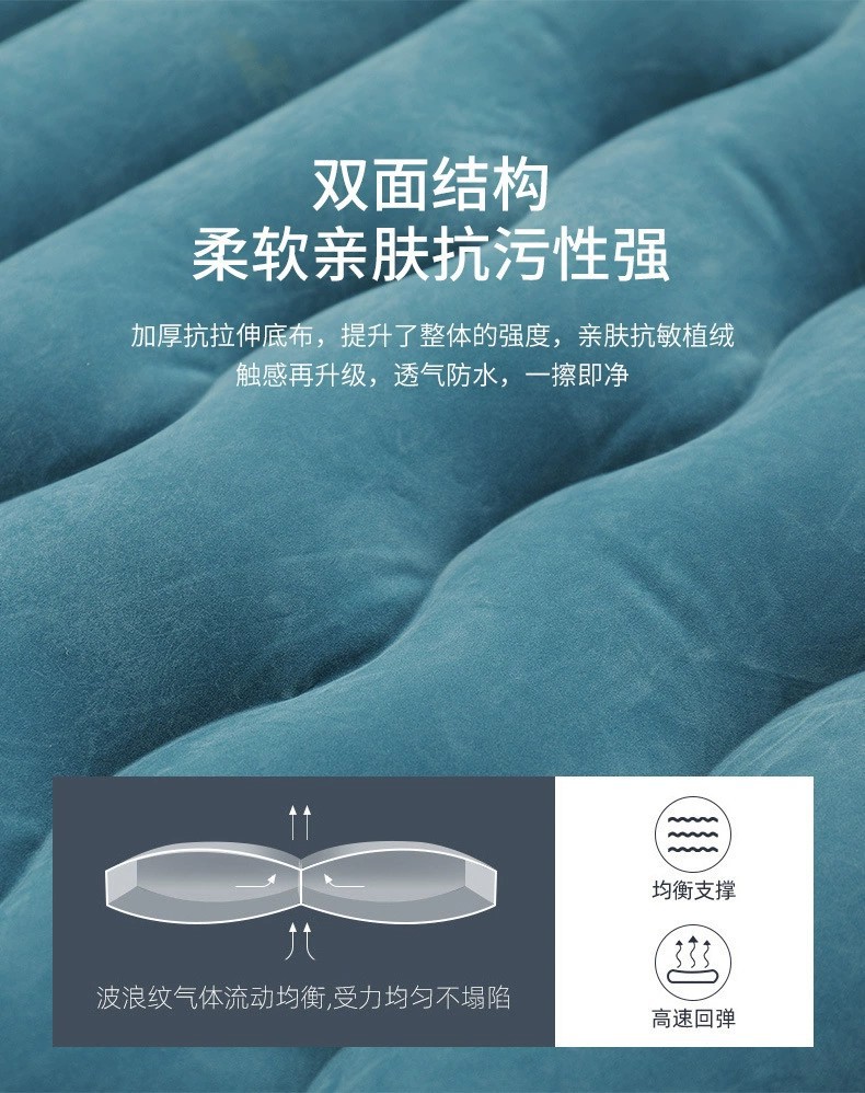 现货车载床垫植绒通用款可折叠汽车充气床家用旅行休息后排睡垫详情14