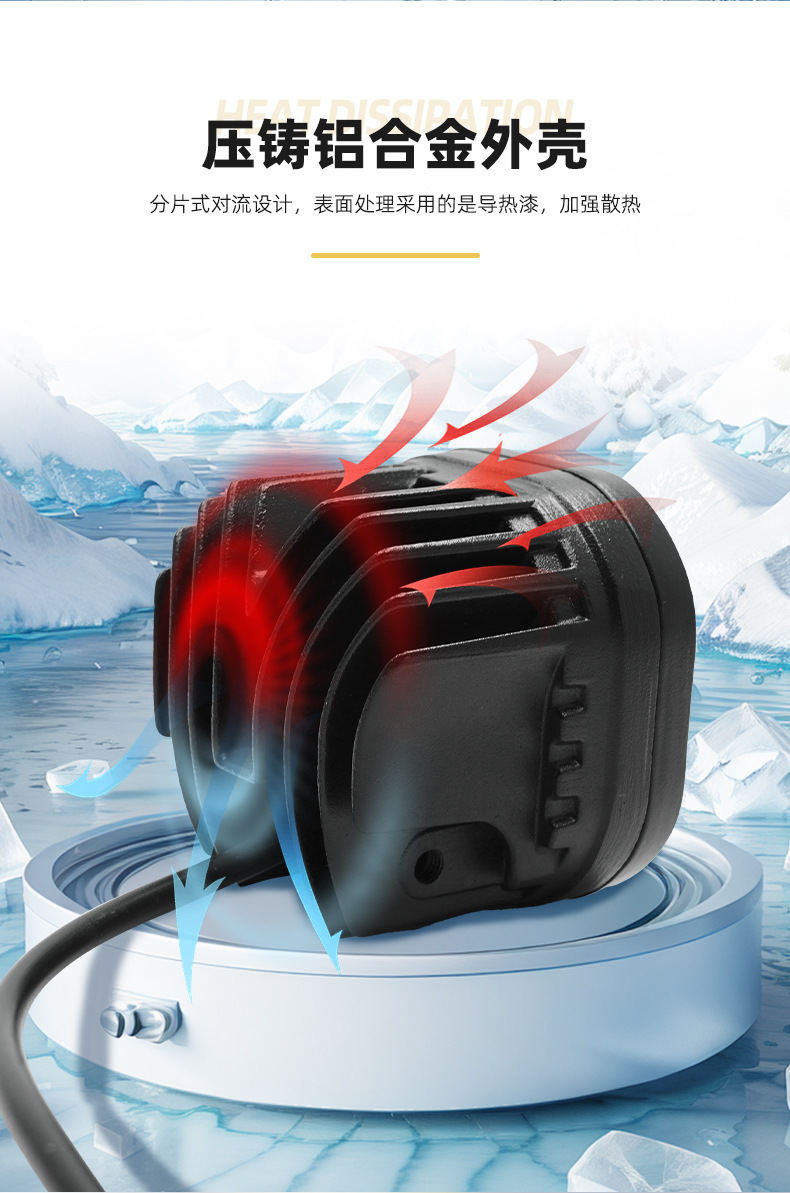 新款汽车LED摩托车射灯电动车灯四叶草射灯聚光双色3寸射灯详情6