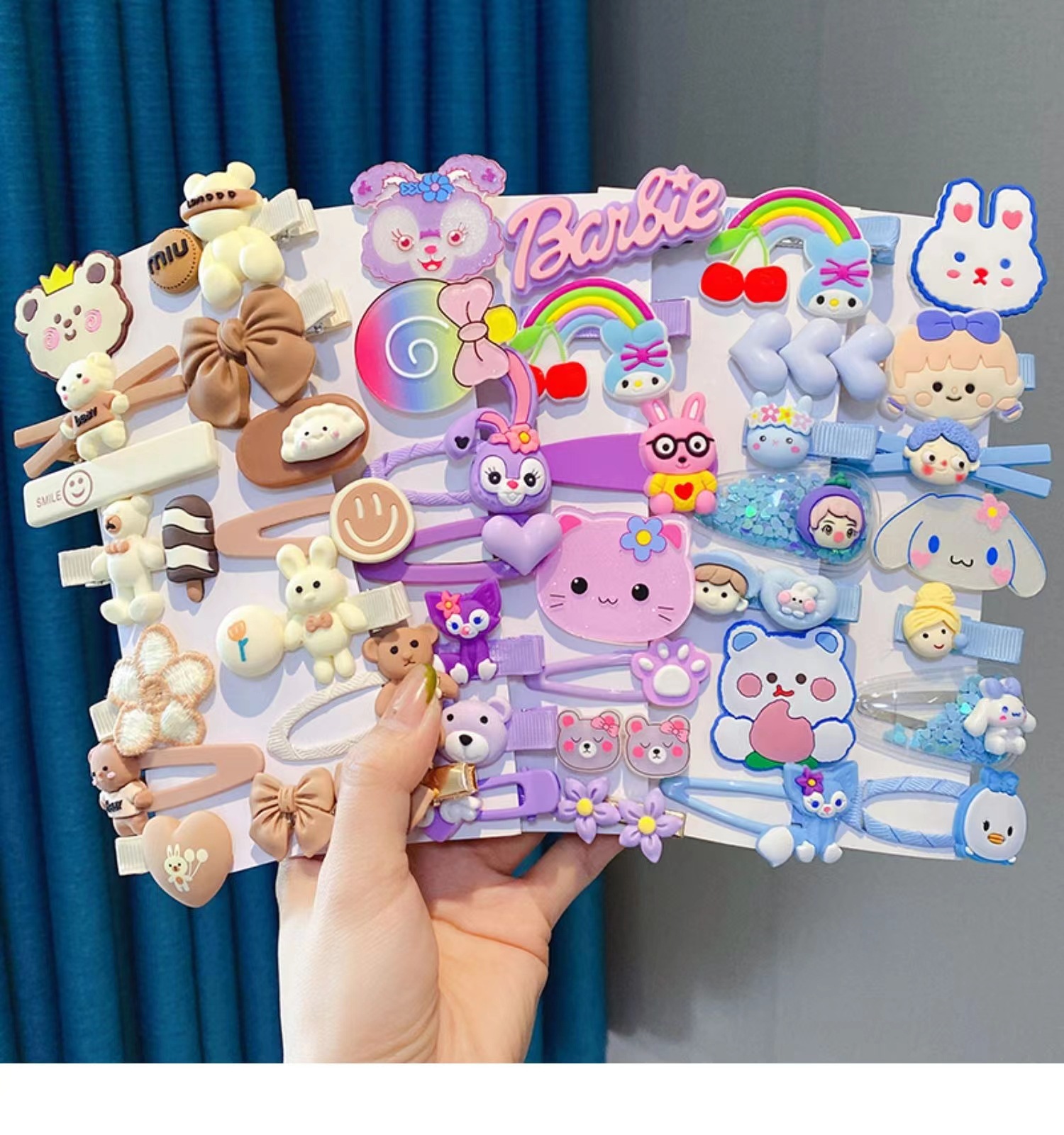 儿童多巴胺发夹宝宝可爱小发卡刘海夹女童bb夹头饰蝴蝶结发饰批发详情16
