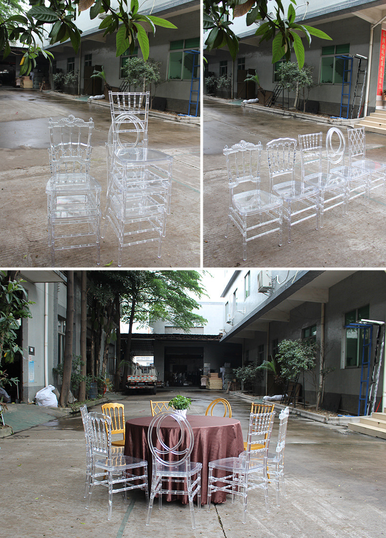 Star Factory wholesale outdoor wedding acrylic chairs, transparent crystal stools, hotel banquet hall plastic PC bamboo joint chairs pic 14