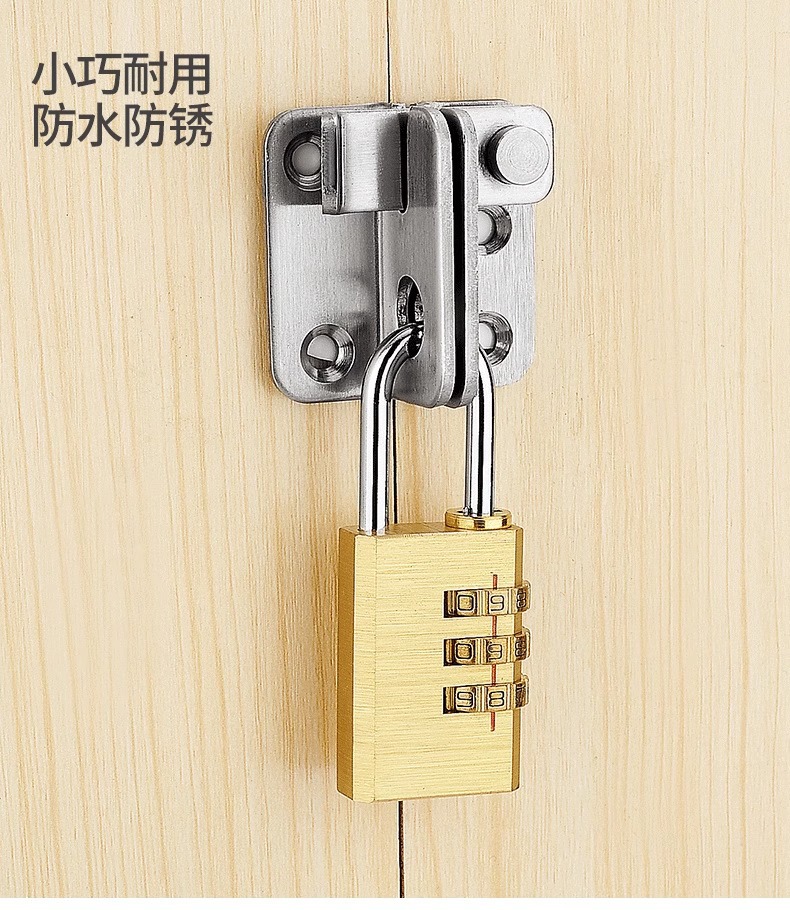 Solid pure copper password padlock, luggage and bag password lock, gym cabinet door padlock, password lock head, household small lock pic 11