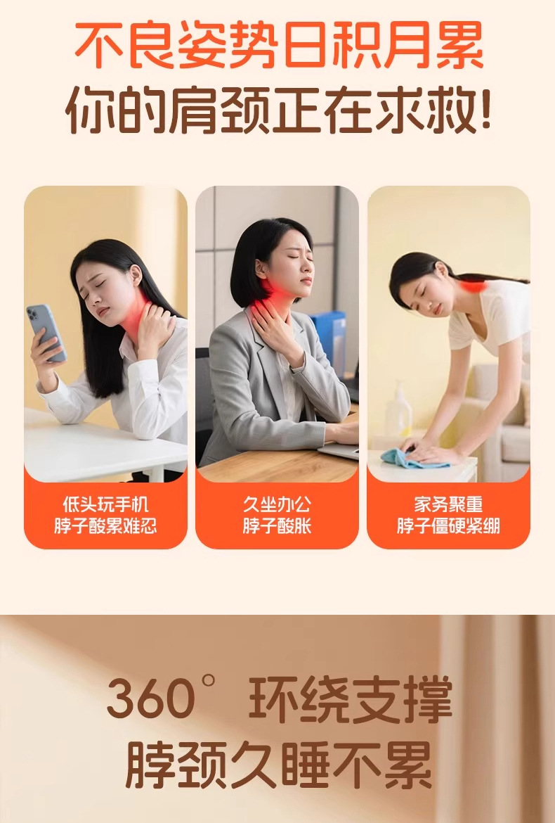 U-shaped hot water bag neck water filling for neck protection, shoulder and neck warmth, cervical heat compress, warm water bag for feet and hands, new winter style pic 2