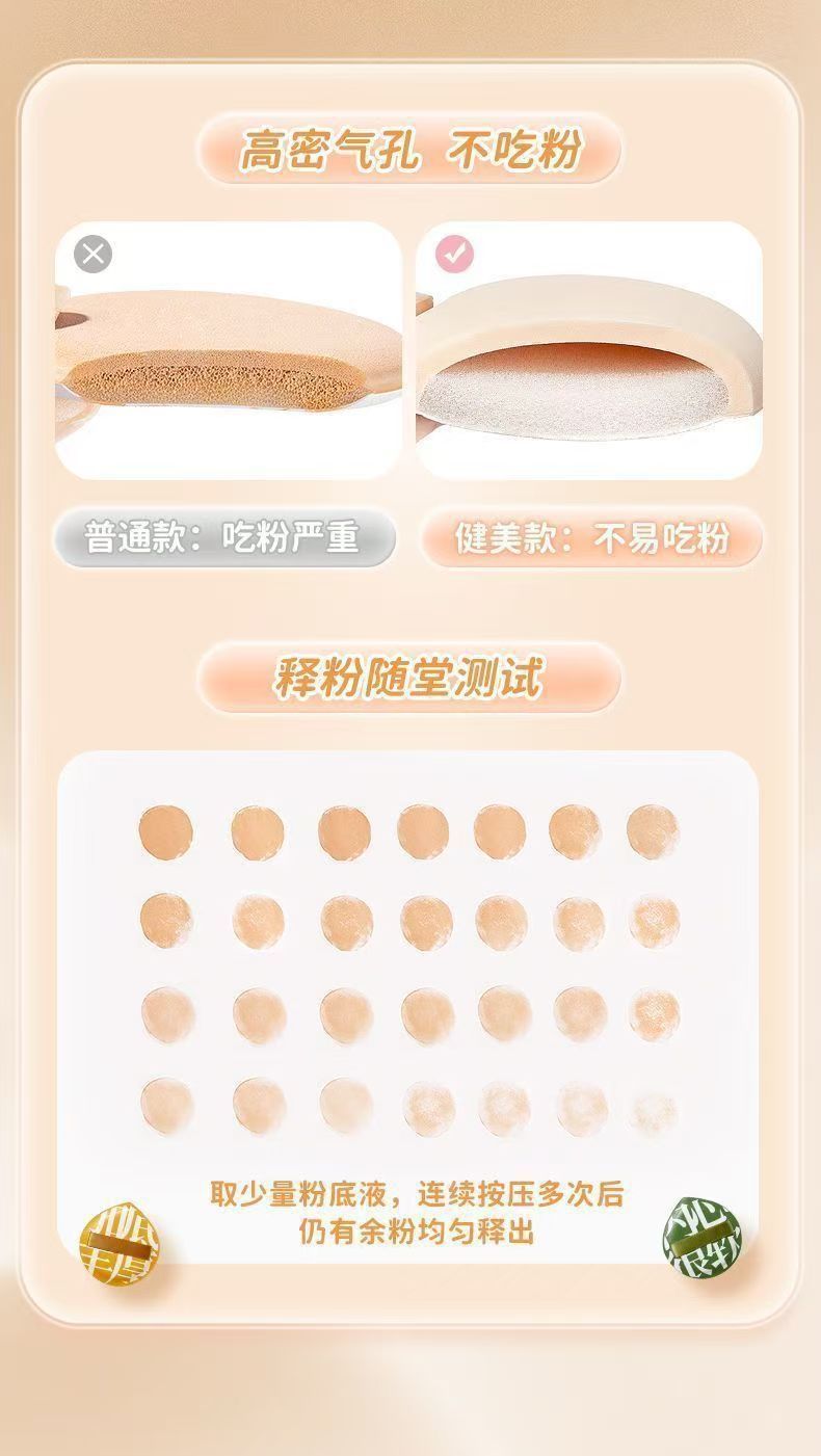 柔软服帖扑拇指粉扑海绵美妆粉扑干湿两用不吃粉上妆轻盈厂家直销详情12