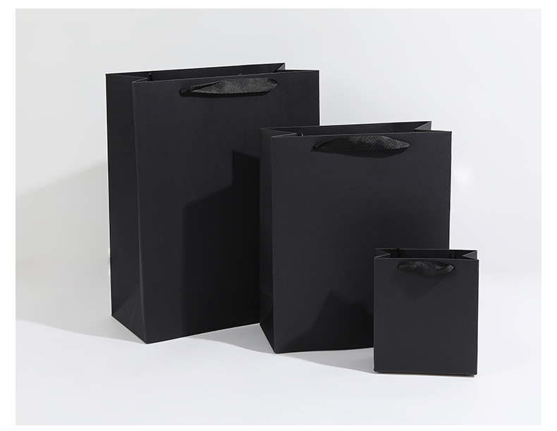 黑色商务休闲手提袋礼物茶叶展会礼品袋精品服装开业典礼纸袋批发详情9